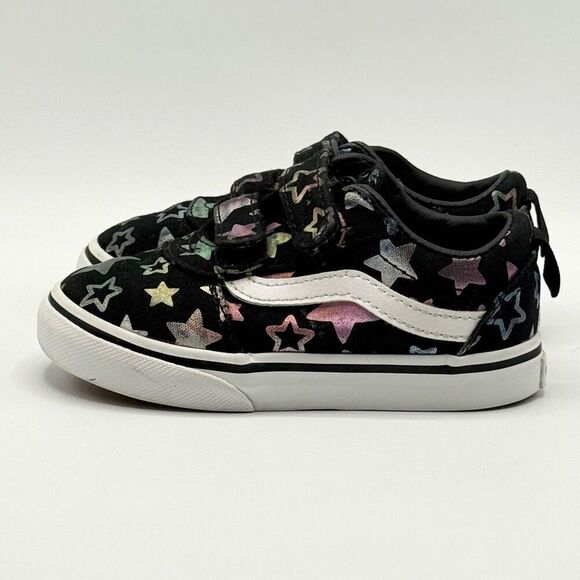 Vans Aplix Irridescent Stars Canvas Sneakers - Toddler US 7 - Picture 6 of 10